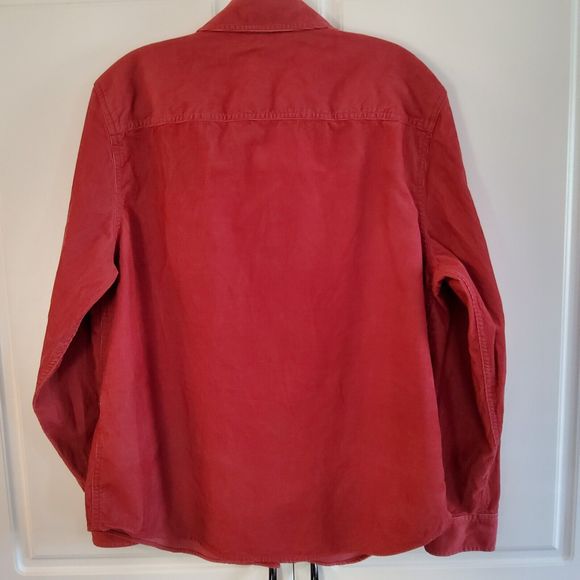 Lauren Ralph Lauren Corduroy Shacket Women's Shirt Size Large Burgundy - Picture 4 of 6